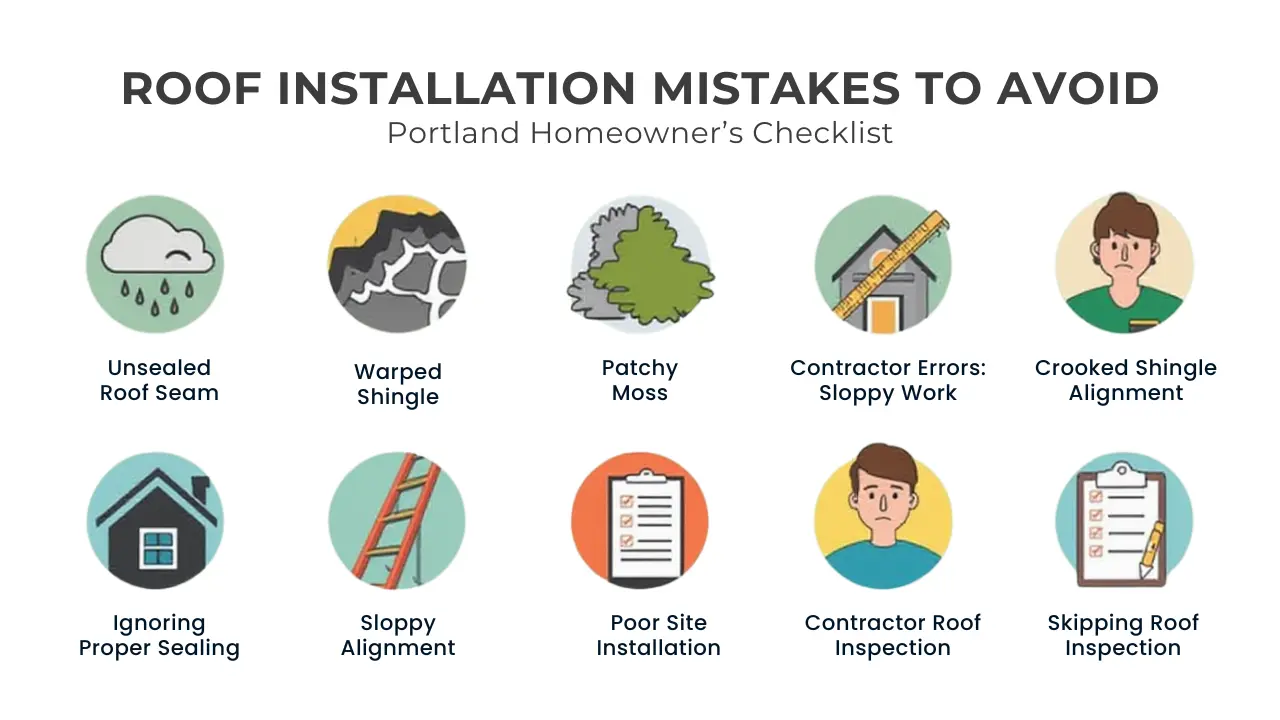 Roof Installation Mistakes to Avoid: Portland Homeowner’s Checklist